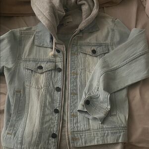 Sun + Stone Gray and Light Blue Jacket